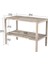 Interbuild Masif Akasya Ağaç,holger 2 Katlı Çok Amaçlı RAF,699X375X500 Mm, Organik Beyaz 2