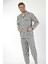 4007 Gaffur Çizgili Erkek Pijama Takımı Poplin Pamuk 1