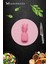 Pembe Ananas Desenli Cam Kesme Tahtası Sunum Tabağı Çap 32 cm 2