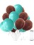 50 Adet Su Yeşili-Kahverengi Metalik Sedefli Balon-Helyum Uyumlu 1