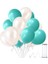 10 Adet Su Yeşili-Beyaz Metalik Sedefli Balon-Helyum Uyumlu-Parti 1