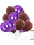 20 Adet Metalik Sedefli Mor, Kahverengi Balon-Uçan- Balon 1