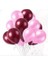 25 Adet Metalik Sedefli Pempe, Bordo Balon Konsepti-Uçan- Balon 1