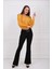 Ispanyol Paça Kemerli Örme Kumaş Pantolon PNT32439 3
