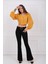 Ispanyol Paça Kemerli Örme Kumaş Pantolon PNT32439 4
