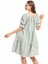Gipeli Büzgülü Reglan Yaka Gofre Elbise | ELB33651 Yesıl 5
