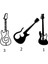 3'lü Gitar Metal Duvar Dekoru 4