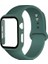 Apple Watch Uyumlu 4-5-6 40 mm Silikon Kordon Kayış ve Ekran Koruyucu Kılıf 1