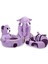 Lüks Üçlü Set - Bebeyatmaz + 60 cm Uyku Fili + Peluş Ayıcık - Antibakteriyel 3'lü Set Lila Mor 1