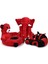 Lüks Üçlü Set - Bebeyatmaz + 60 cm Uyku Fili + Peluş Ayıcık - Antibakteriyel 3'lü Set Syah Kırmızı 1