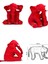 Lüks Üçlü Set - Bebeyatmaz + 60 cm Uyku Fili + Peluş Ayıcık - Antibakteriyel 3'lü Set Syah Kırmızı 4