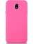 Caseworld Samsung Galaxy J7 Pro Kapak Içi Kadife Lansman Silikon Kılıf - Neon Pembe 1