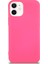 Caseworld Apple iPhone 12 Kapak Içi Kadife Lansman Silikon Kılıf - Neon Pembe 1