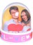 LED Işıklı Müzikli Forever Love Kiss Yazılı Kar Küresi Fotoğraf Çerçevesi 4