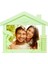 Dekoratif Yatay Ev Görünümlü Fıstık Yeşili Renkli 13 x 18 cm Plastik Fotoğraf Çerçevesi 1