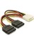 Molex Sata Power Molex 2 Sata Power Güç Kablosu 4 Pin 15PIN Molex 3
