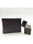 Siyah French Pressli Çelik Termos & Erkek Cüzdan & Zippo Çakmak 4