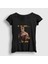Kadın Siyah Dies Ivan Drago Film Rocky T-Shirt 1