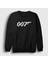 Unisex Siyah Logo 007 Film James Bond Sweatshirt 1