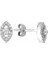 0.26CT Pırlanta Oval Model Tektaş Küpe 1