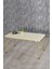 Mobilya Zigon Sehpa ve Orta Sehpa Kr Gold Metal Ayak Gold Krem Set 3