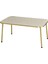 Mobilya Zigon Sehpa ve Orta Sehpa Kr Gold Metal Ayak Gold Krem Set 5