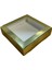Karton Kutu Pencereli Havlu Kutusu 25X25X5 - 10 Adet Gold 1