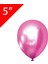Krom Parlak Balon 5 Inç - 25 Adet Pembe 1