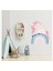 Gökkuşağında Oturan Yavru Unicorn Çocuk Odası Duvar Sticker 1