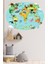 Eğitici Renkli Dünya Atlası , Dünya Haritası Okul, Kreş, Çocuk ve Bebek Odası Duvar Sticker 1