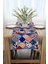 Kırmızı Mavi Etnik Patchwork Desenli Dijital Baskılı Runner CGH605-RN 1