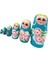Ahşap Matruşka Bebek 6 Lı Set Mavi 1