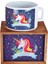 Gülümseyen Gökkuşağı Unicorn Ahşap Doğal Kutulu Kupa 1