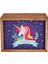 Gülümseyen Gökkuşağı Unicorn Ahşap Doğal Kutulu Kupa 4
