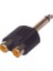 6.3 mm Mono Erkek / 2 Rca Dişi Çevirici Jack 2