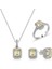 ​gümüş Baget Sarı Topaz Taşlı Kadın Set 1
