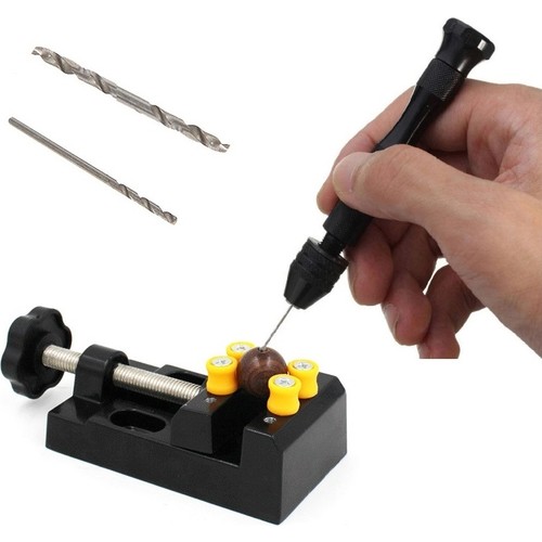 Depolife Mini Çok Amaçlı Detay Çalışma Mengenesi 57 Mm Ve Mekanik El Matkabı Seti 4.6mm 2 Li Matkap Ucu Set