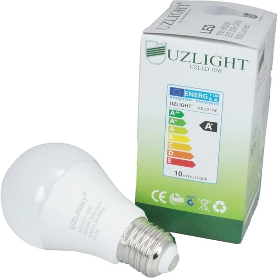 Uzlight LED Ampul 10 Adet (220V) (10W) (Beyaz) (E27)