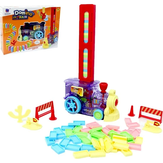 Happy Toys Torutoys  Pilli Domino Yerleştiren  Dizen Oyuncak Tren
