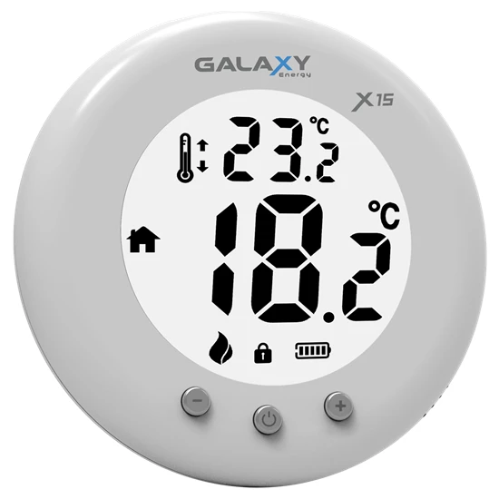 Galaxy X15 Beyaz Kablosuz Dijital Oda Termostatı