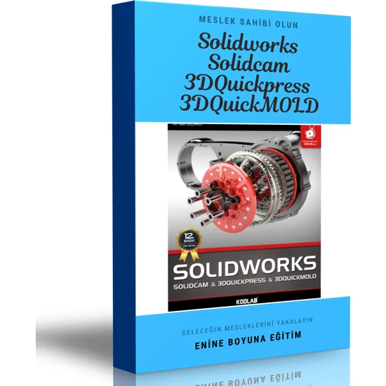 Enine Boyuna Eğitim Solidworks & Solidcam & 3dquickpress & 3dquicmold Eğitim Seti