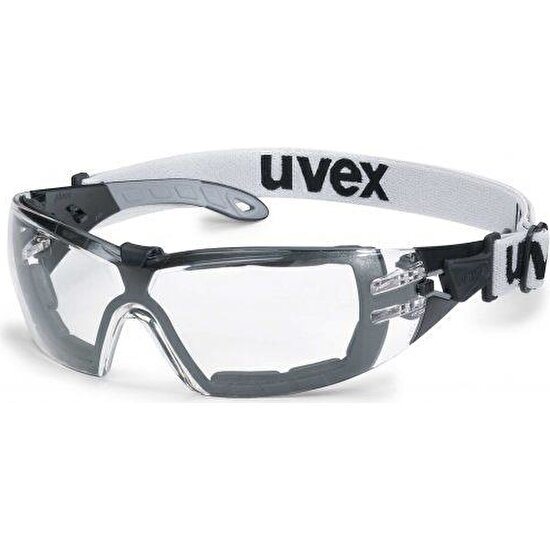 Uvex 9192180 Pheos Guard Kafa Bandlı İş Gözlüğü Şeffaf