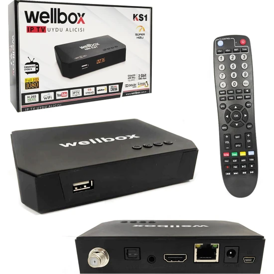 Wellbox Hd Uydu Alıcısı Linux I.p.t.v Wifi Dahili Wellbox K-S1