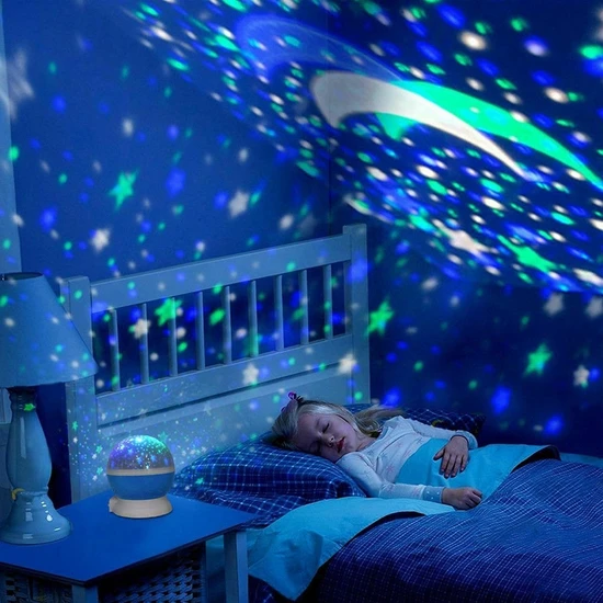 Loggia Dönen Star Master Renkli Yıldızlı  Gökyüzü Projeksiyon Gece Lambası