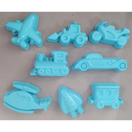 Apiko Shop Kinetik Kum Kalıbı Araçlar 8 Adet Mavi