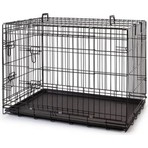 Atakan Petshop Metal Köpek Kafesi 91X61X66 cm Siyah Hafif ve Dayanıklı Seyahat Amacıyla Kullanım