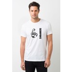 Qivi Scorpions Baskılı Beyaz Erkek Örme T-shirt