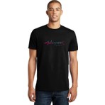 Qivi Cyberpunk Baskılı Siyah Erkek Örme Tshirt