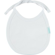 Kujju Bebek Arkadan Bağlamalı Mama Önlüğü Beyaz(Yurt Dışından)