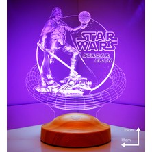 Sevgi Lambası 3D Star Wars Darth Vader Hediyesi Kişiye Özel 3 Boyutlu LED Lamba